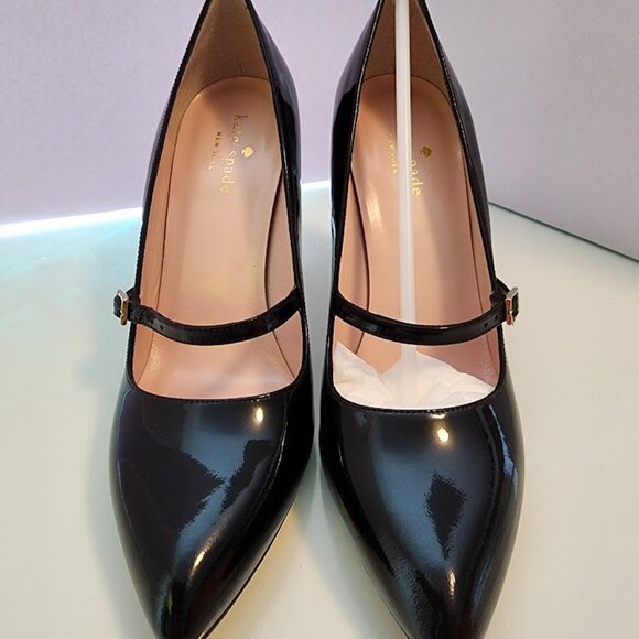 Kate Spade New York black leather pump Mary Janes - Picture 4 of 8